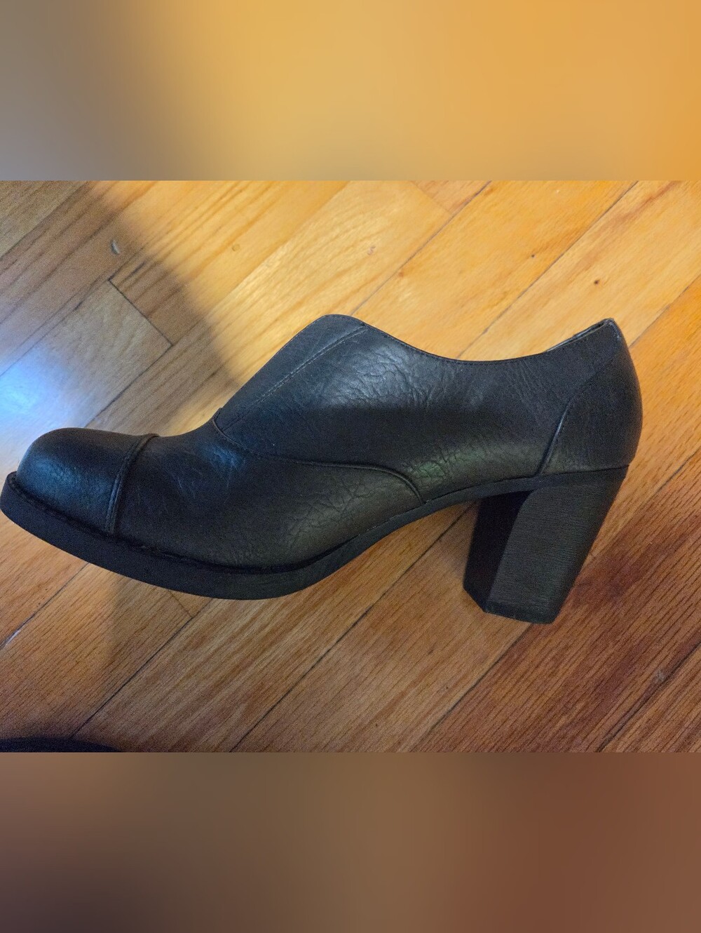 Kelly & Katie Black Chunky Heel Pump